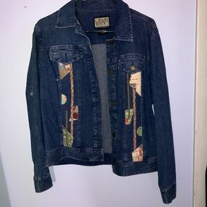 Fun colorful jean jacket